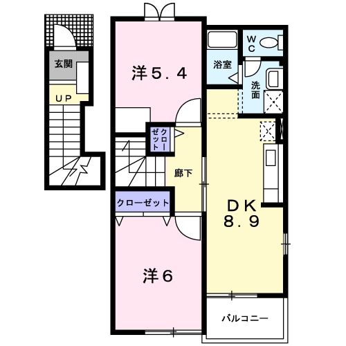 ウエストハウス２１の間取り