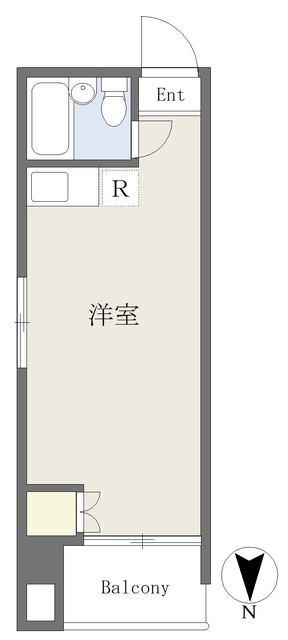 松山市平和通のマンションの間取り