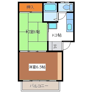 七曲ハイツの間取り