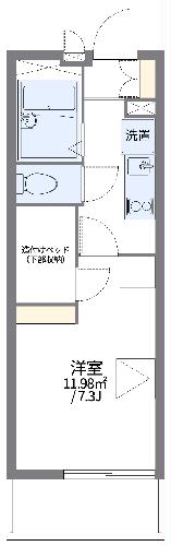 レオパレスリヴハイツＣの間取り