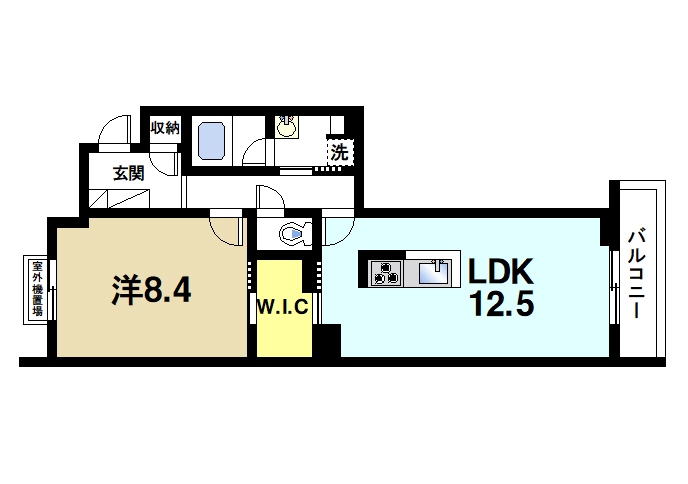 奈良市杉ヶ町のマンションの間取り