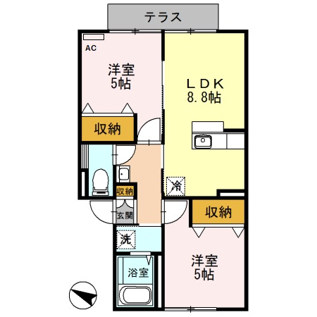 メゾン　ふじ　Iの間取り