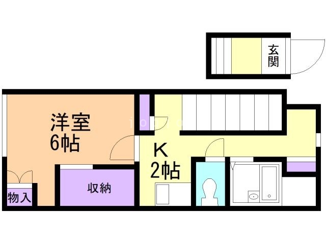 レオパレスサンジェルマン函館山の間取り