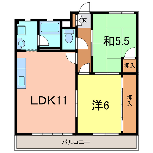 マンション久保田の間取り