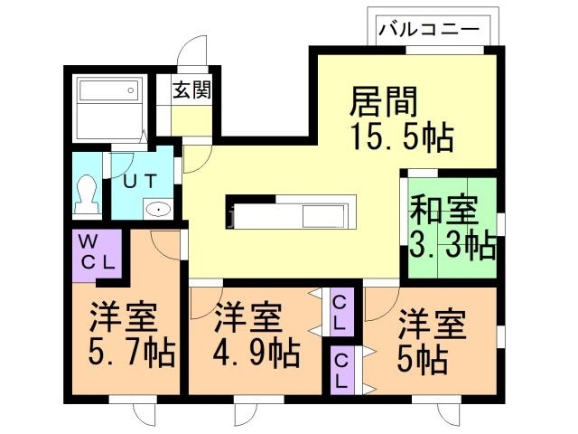 タウンハウス山鼻の間取り