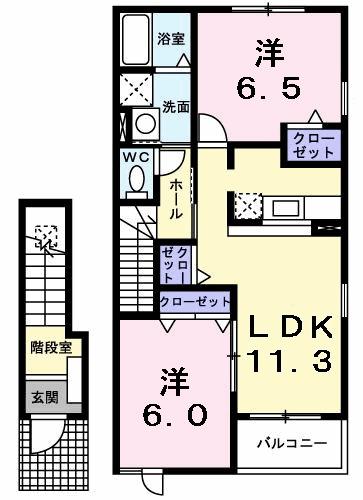 金ヶ崎町六原南長根築18年の間取り