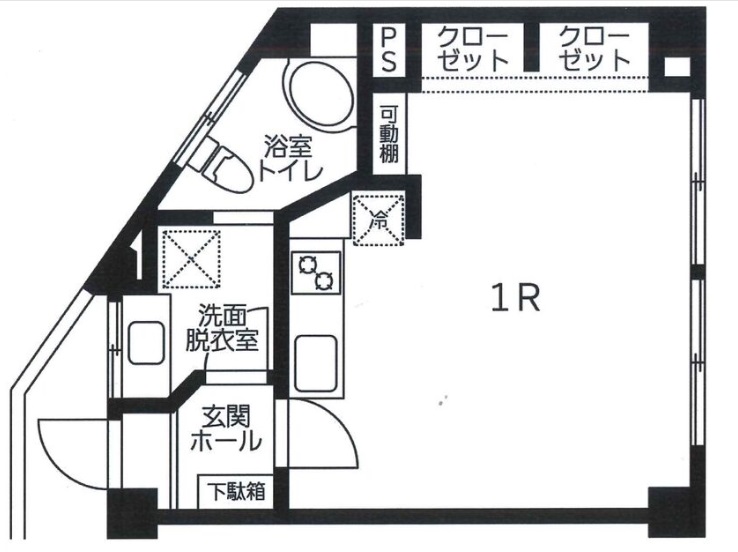 横浜市南区三春台のマンションの間取り