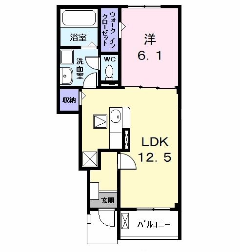 サントル　ヴィラージュ西之川Ａの間取り