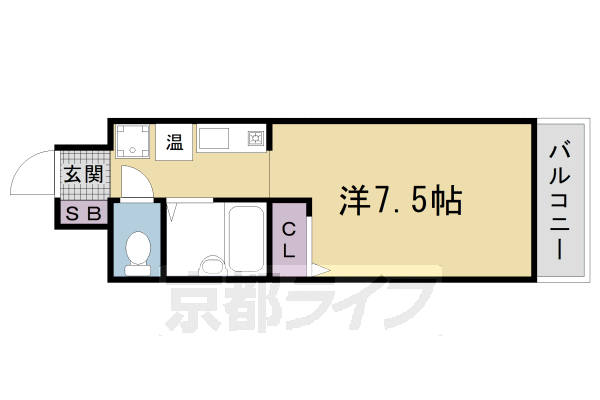 【京都市右京区西院南高田町のマンションの間取り】