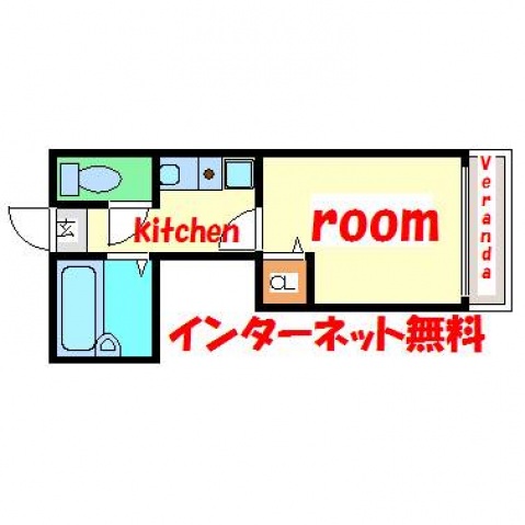 【広島市西区大宮のマンションの間取り】