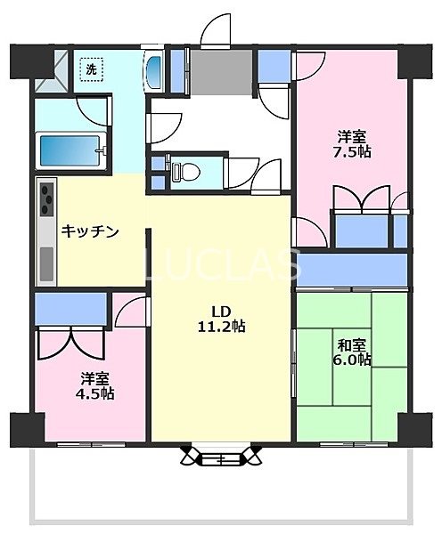 東松山市幸町のマンションの間取り