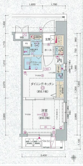 エステムプラザ池袋　ザ・ヴィンテージの間取り