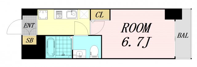 SERENiTE本町refletの間取り