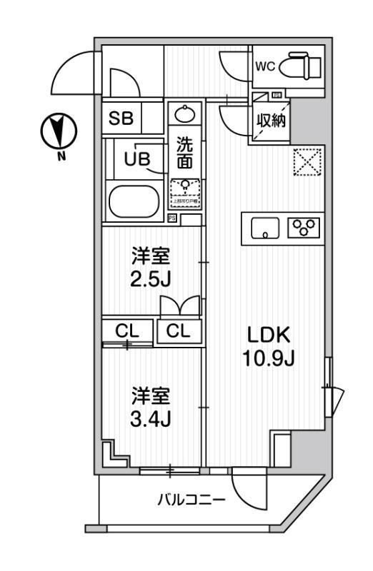 【nido SHIN-OKACHIMACHIの間取り】