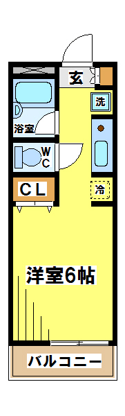 【世田谷区粕谷のアパートの間取り】