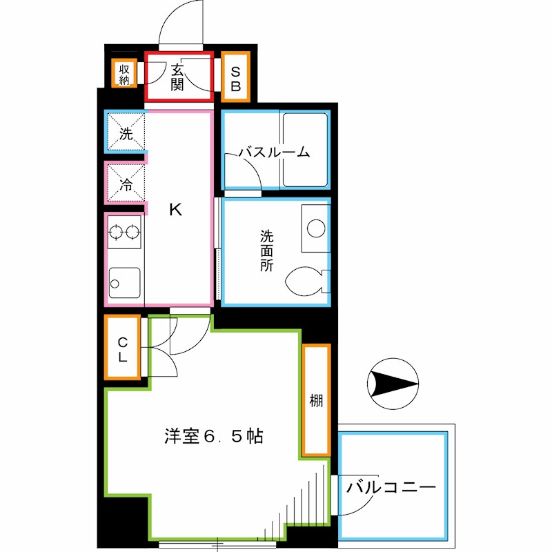 中野区東中野のマンションの間取り