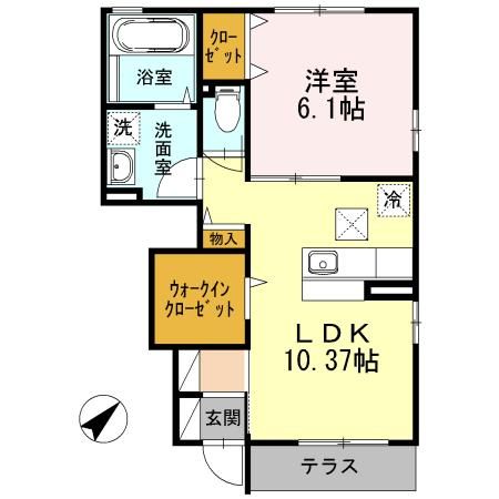 藤沢市鵠沼松が岡のアパートの間取り