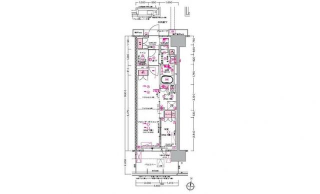 川越市新富町のマンションの間取り