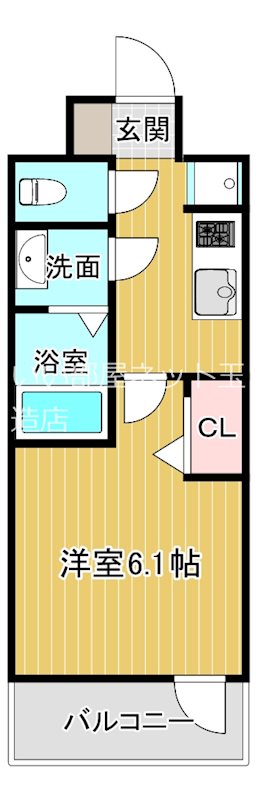 大阪市東成区中本のマンションの間取り