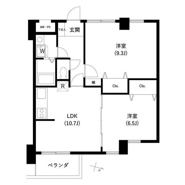 北区志茂のマンションの間取り