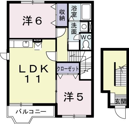 ソレイユ２１Ａの間取り