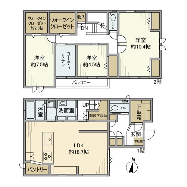 井之口四家町戸建の間取り