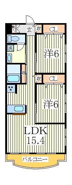 我孫子市つくし野のマンションの間取り