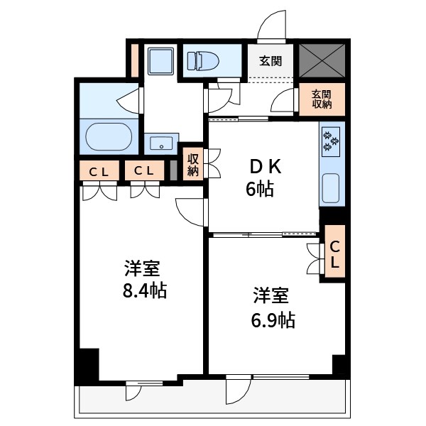 浦安市猫実のマンションの間取り