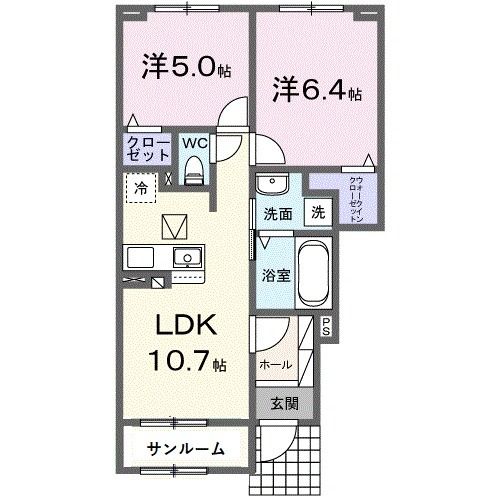 エレガント　ベルの間取り