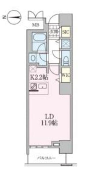 荒川区南千住のマンションの間取り