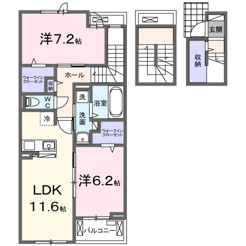 クレッセント毛呂山の間取り