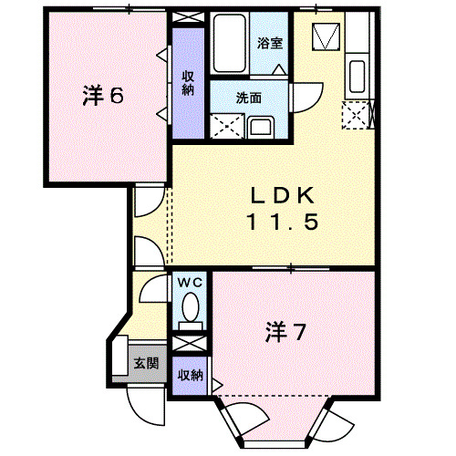 ロータス・高田Ａの間取り