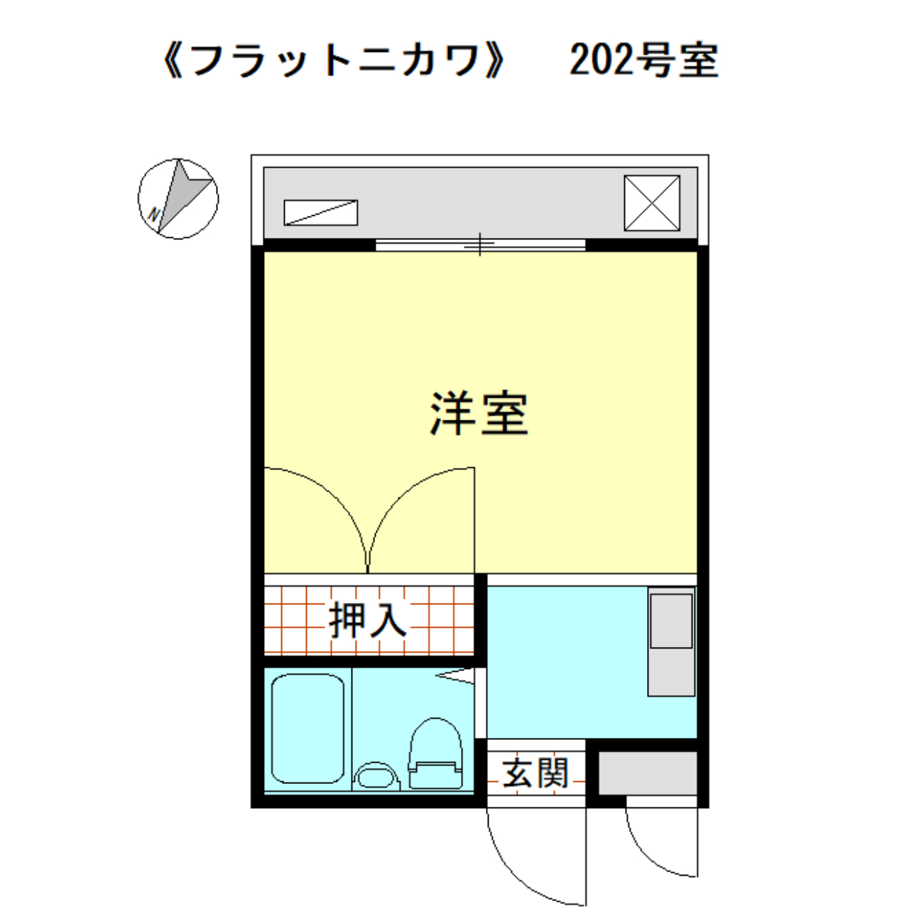 フラットニカワフラットニカワの間取り