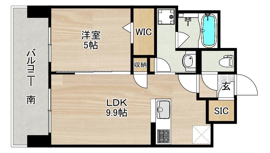 【ブランシエスタ千早ＲＪＲの間取り】