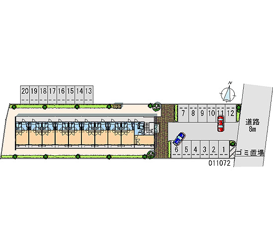 【レオパレス下館西の駐車場】