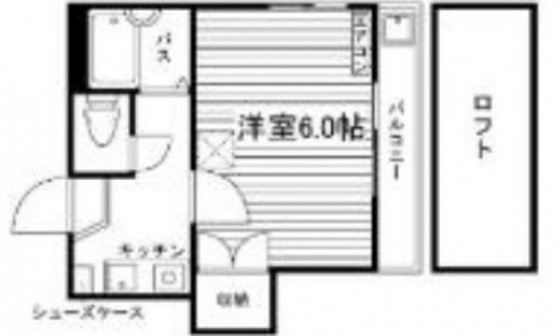 岡山市中区長岡のアパートの間取り