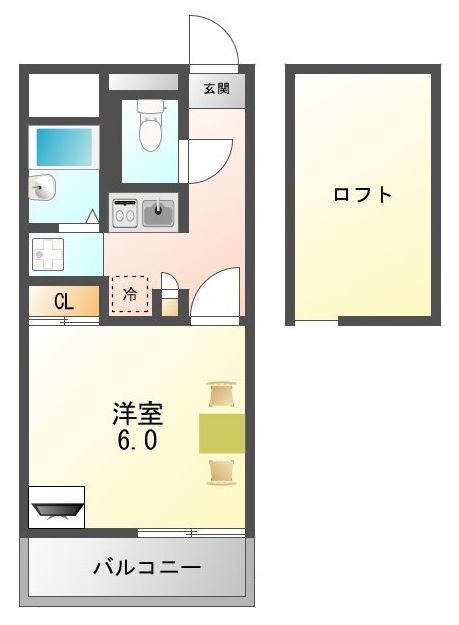 豊中市原田元町のマンションの間取り