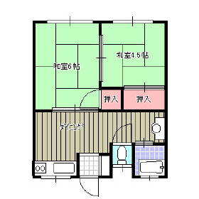 八尋ハイツの間取り