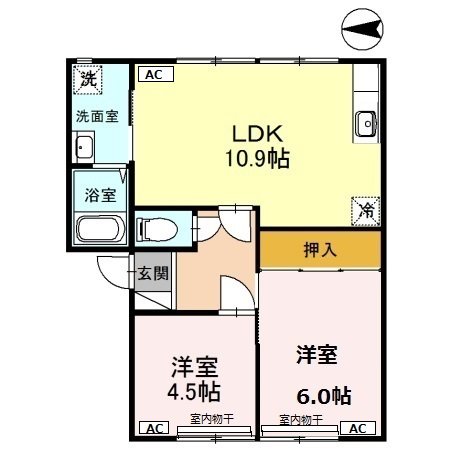 フレグランスメイビーＡ棟の間取り