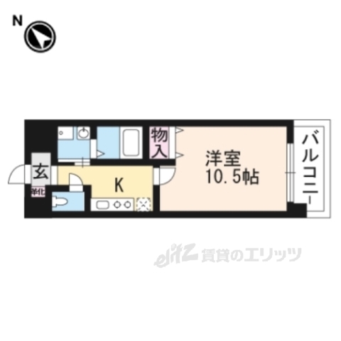 草津市野路東のマンションの間取り