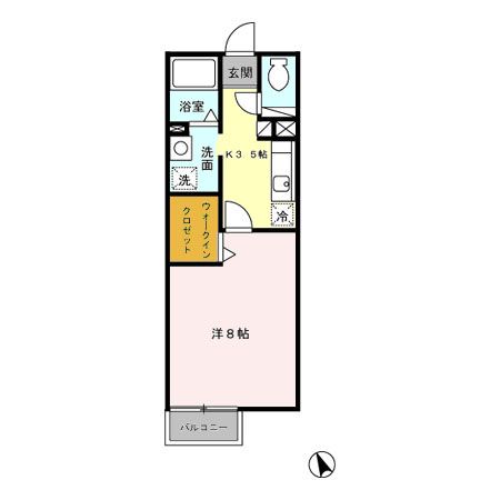 岡崎市美合町のアパートの間取り