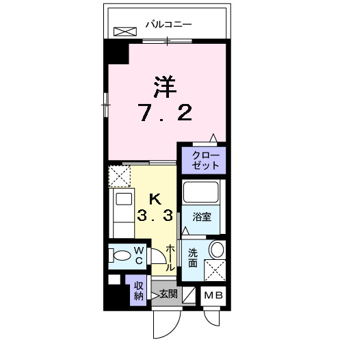 堺市北区東浅香山町のマンションの間取り