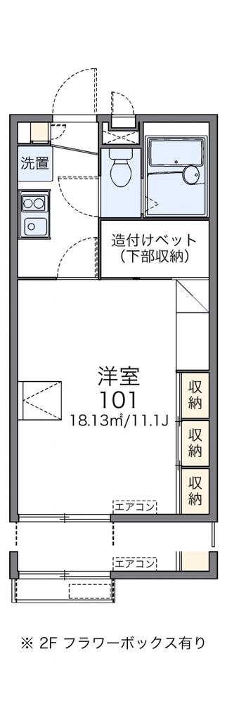 白井市根のアパートの間取り