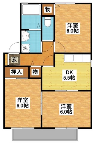 セジュールTAKAISHIの間取り