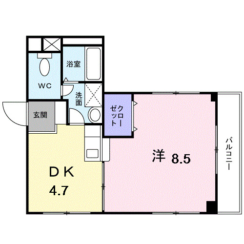 高松市多賀町のマンションの間取り