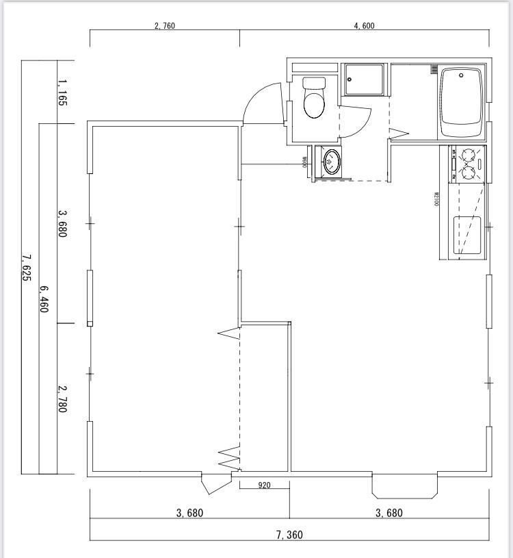 茨木市西田中町のマンションの間取り