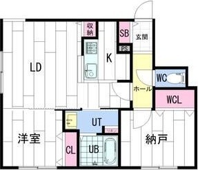 札幌市中央区南四条西のマンションの間取り