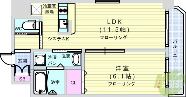 スプランディッド安土町の間取り