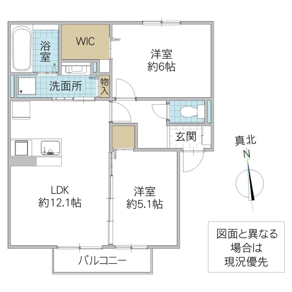 (仮)パレス青柳 A棟の間取り