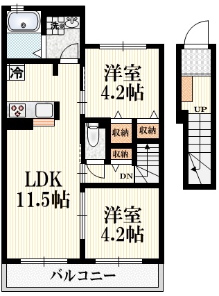 タウンフラッツあすなろの間取り